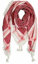Red and White Palestinian Arab Muslim Islam Prayer Shawl Arafat Head Scarf