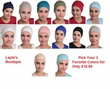 Wholesale 3 pecs 100% Cotton Fashion Muslim Inner Hijab tube shape Under scarf