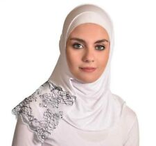 AL- Amira hijab-Women Muslim Cotton Scarf  Ameera Hijab Islamic White