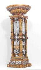 Islamic Vintage Wood and Resin Column Pedestal Post Plant Statue Stand