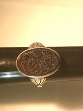 Agate Natural Stone Ring Sterling Silver Antiqe Handmade Carving Men And Women