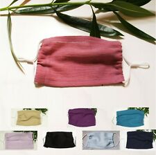 Breathable 100% Cotton Face Mask. Gauze/Muslim. Kids/Adults. Adjustable Cord.