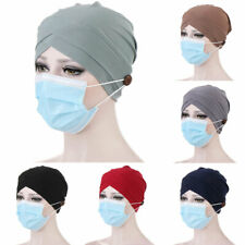 Turban Women Muslim- Head Hijab Wrap Cover Cancer Chemo Cap- Hats Solid Color