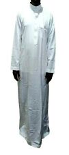 Muslim White Dresses Thobe Kaftan Islamic Men Jubba Clothing Arabic Thobes Robe 
