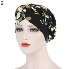 Muslim_Women Braid Head Wrap Hijab Hair Turban Hat Cover Care Chemo Cap_ Floral