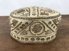 Vintage Youth Muslim Islamic Kufi Topi Handcrafted Embroidered Prayer Cap