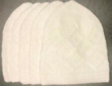 5 Piece wholesale Lot Islamic Men Kufi Prayer Cap White Color Made in Turkey