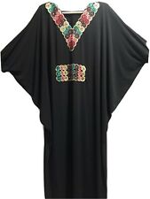 Women Floral Print Muslim Kaftan Long Sleeve Crew Neck Long Maxi Shirt Dress NEW